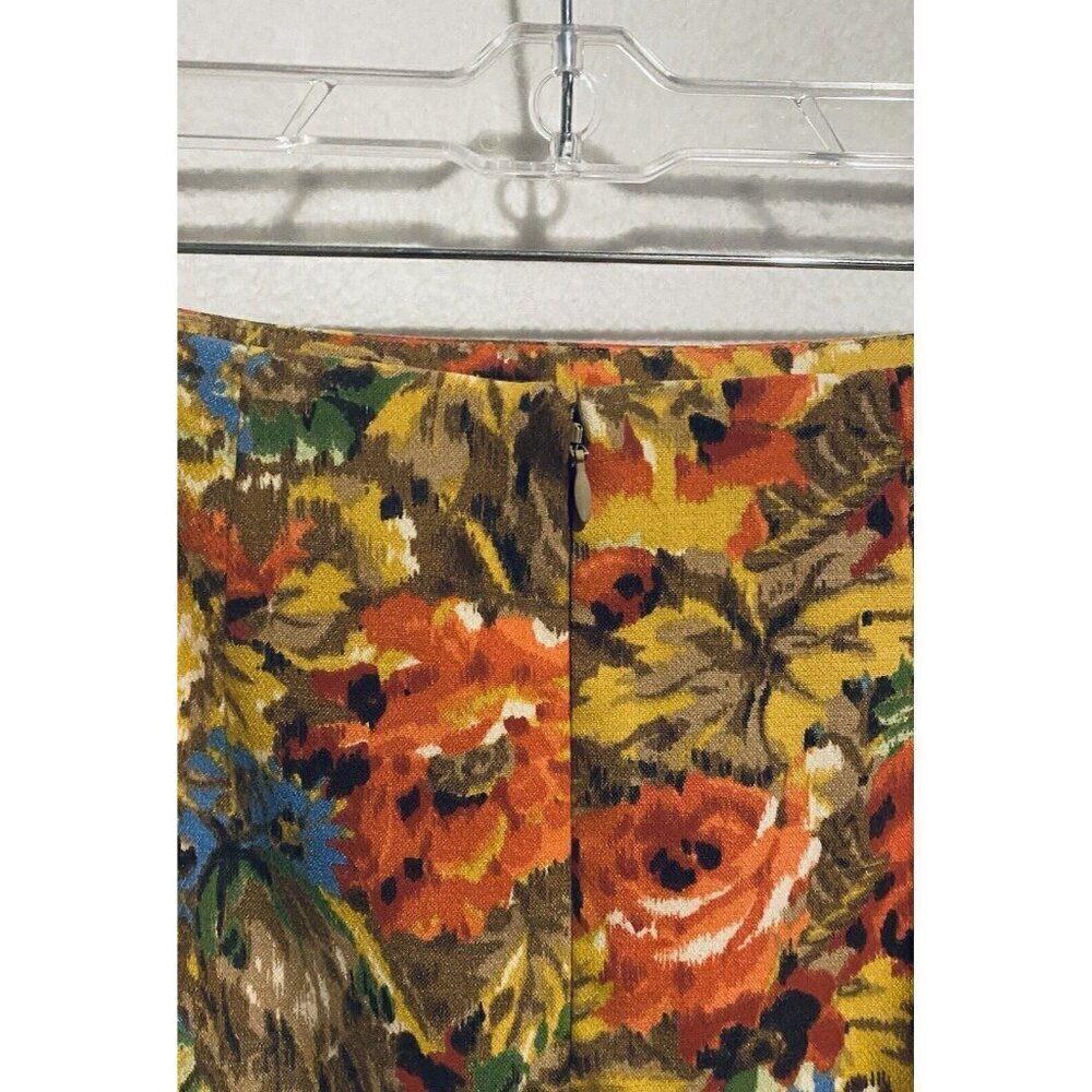 Talbots Skirt Womens 8 Autumn Floral Straight Pencil Knee Length Fully Lined - Picture 4 of 8
